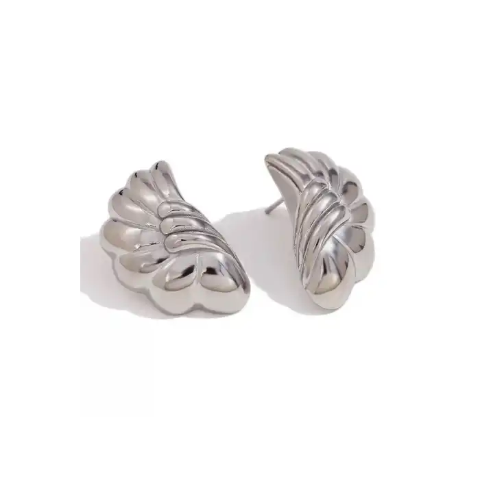 Gümüş Renk Çelik Küpe (Çift)