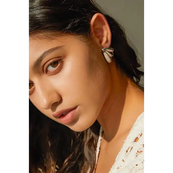 Gümüş Renk Çelik Küpe (Çift)