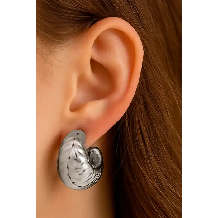 Gümüş Renk Çelik Küpe (Çift)