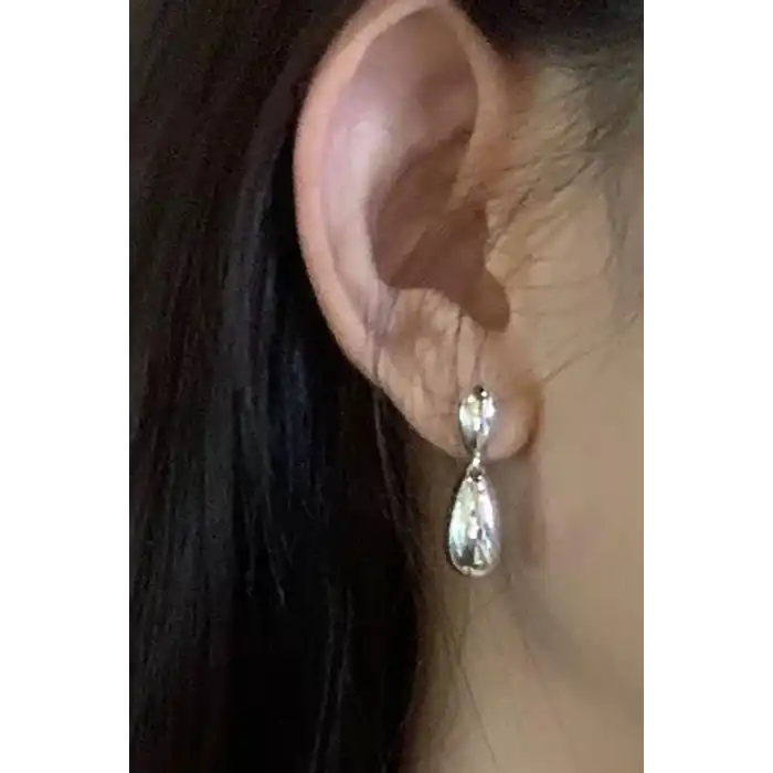 Gümüş Renk Çelik Küpe (Çift)