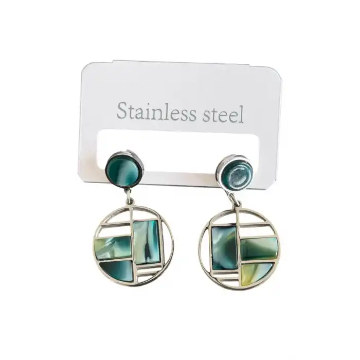 Gümüş Renk Çelik Küpe (Çift)