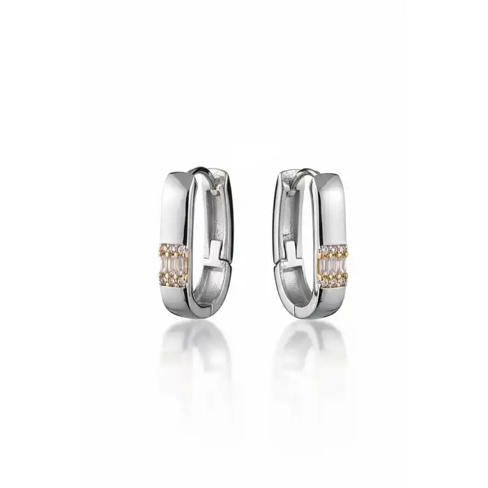 Gümüş Renk Çelik Küpe (Çift)