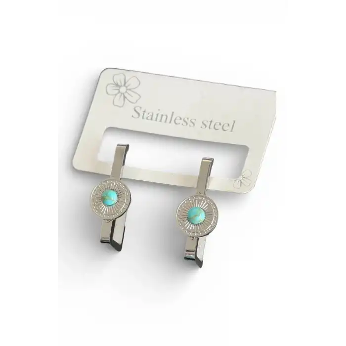 Gümüş Renk Çelik Küpe (Çift)