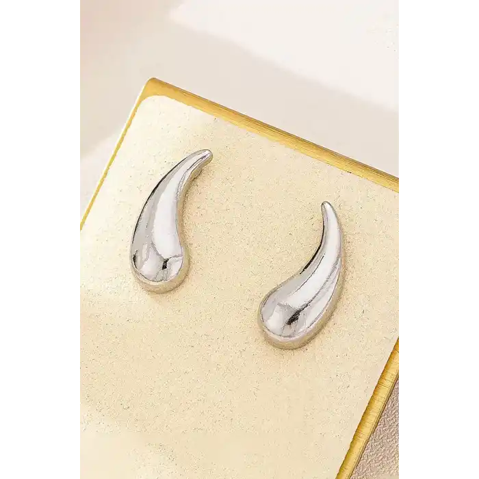 Gümüş Renk Çelik Küpe (Çift)