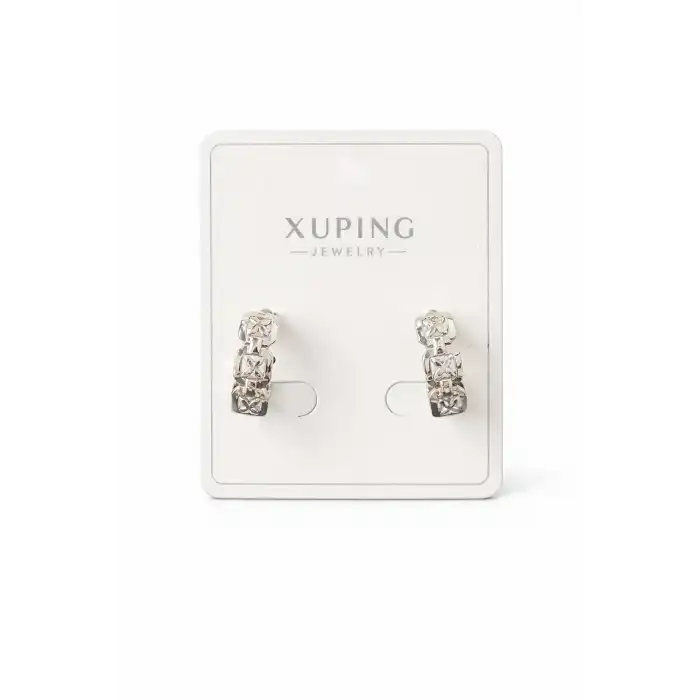 Gümüş Renk Çelik Xupıng VİP Küpe