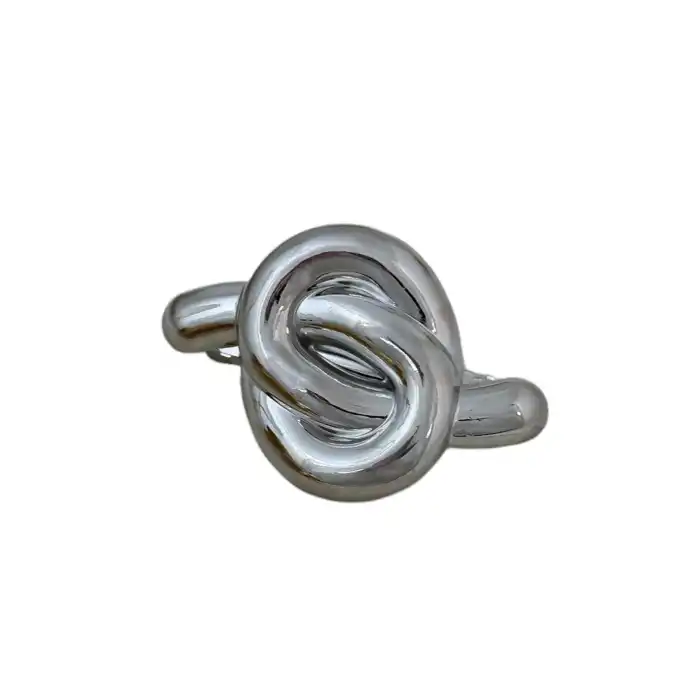 Gümüş Renk Düğüm Figürlü Otomat Toka