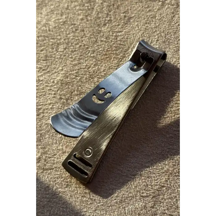 Gümüş Renk Emoji Detaylı Tırnak Makası (Büyük Boy)