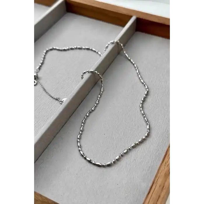 Gümüş Renk Erkek Çelik Kolye