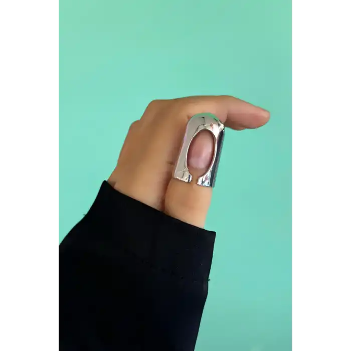 Gümüş Renk Gotik Metal Tırnak Yüzük