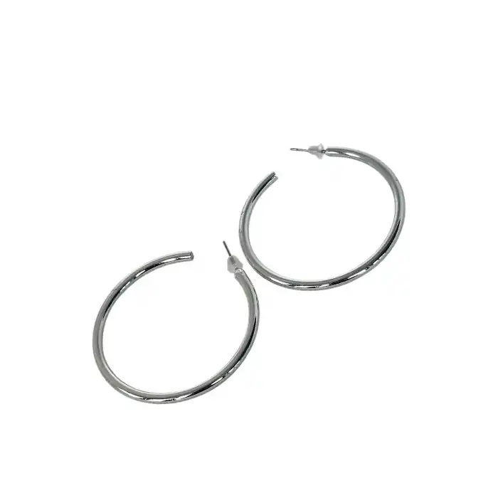 Gümüş Renk Halka Küpe