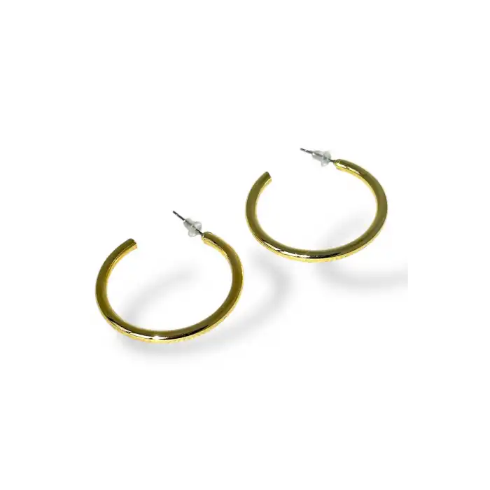 Gümüş Renk Halka Küpe