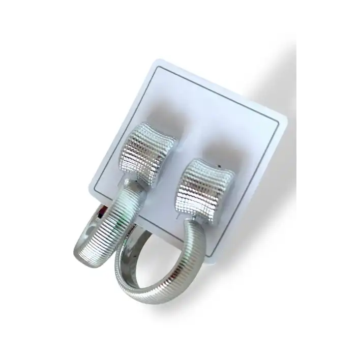 Gümüş Renk Halka Küpe Set