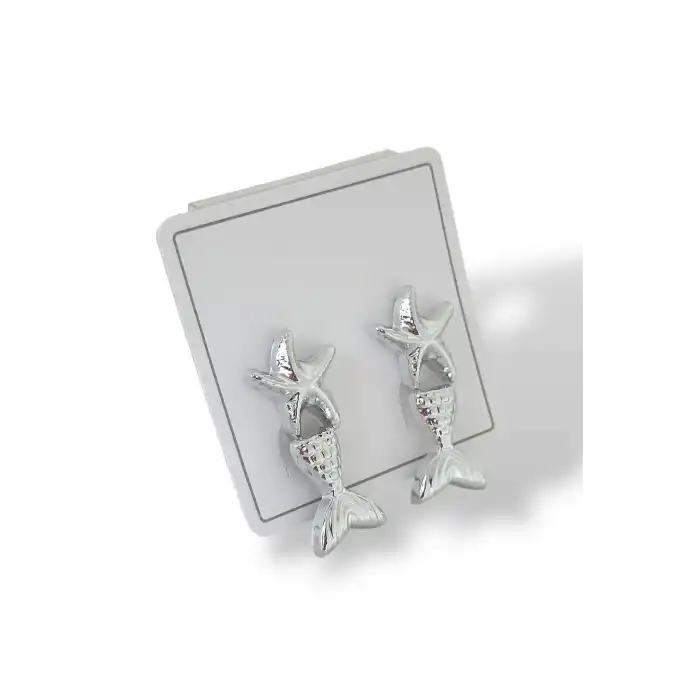 Gümüş Renk Karışık Figürlü Küpe Set