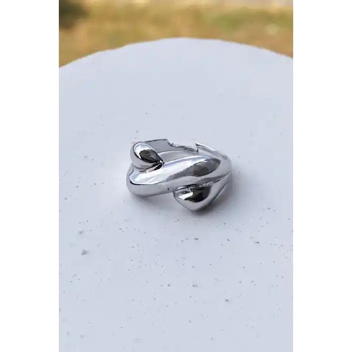 Gümüş Renk Metal Ayarlanabilir Yüzük