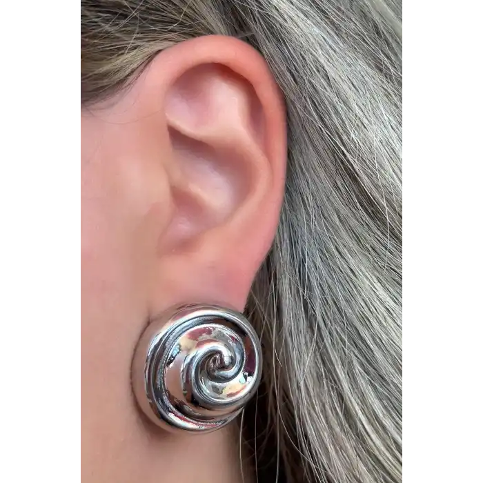 Gümüş Renk Metal Küpe (Çift)