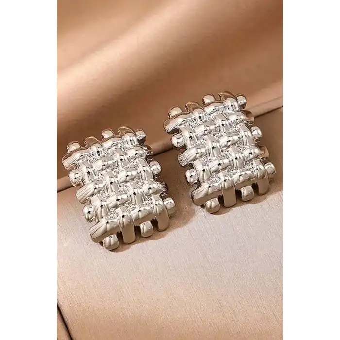 Gümüş Renk Metal Küpe (Çift)