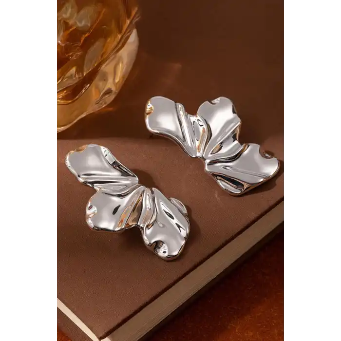 Gümüş Renk Metal Küpe (Çift)