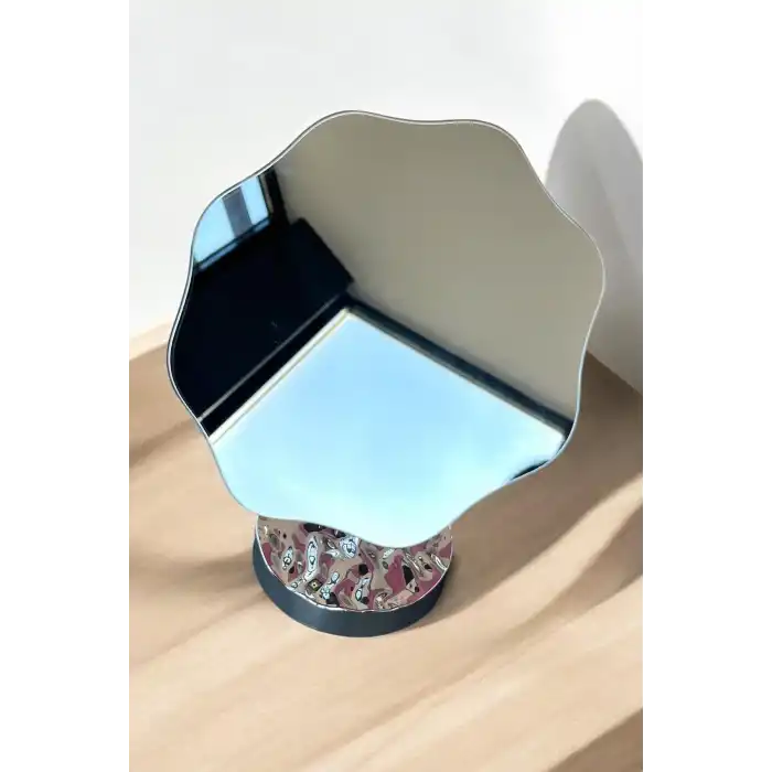 Gümüş Renk Metal Masa Aynası