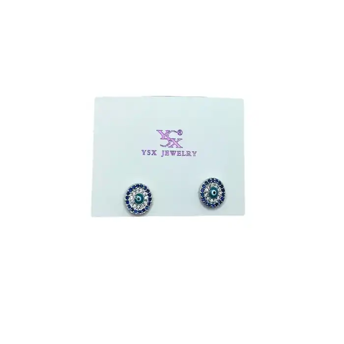 Gümüş Renk Taş Detaylı YSX Küpe (Çift)