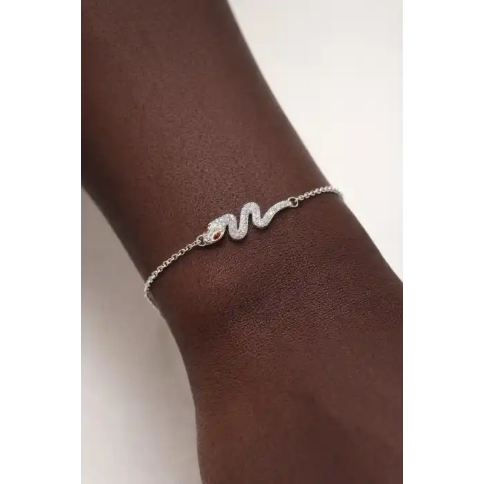 Gümüş Renk Yılan Figürlü Xuping VİP Bileklik