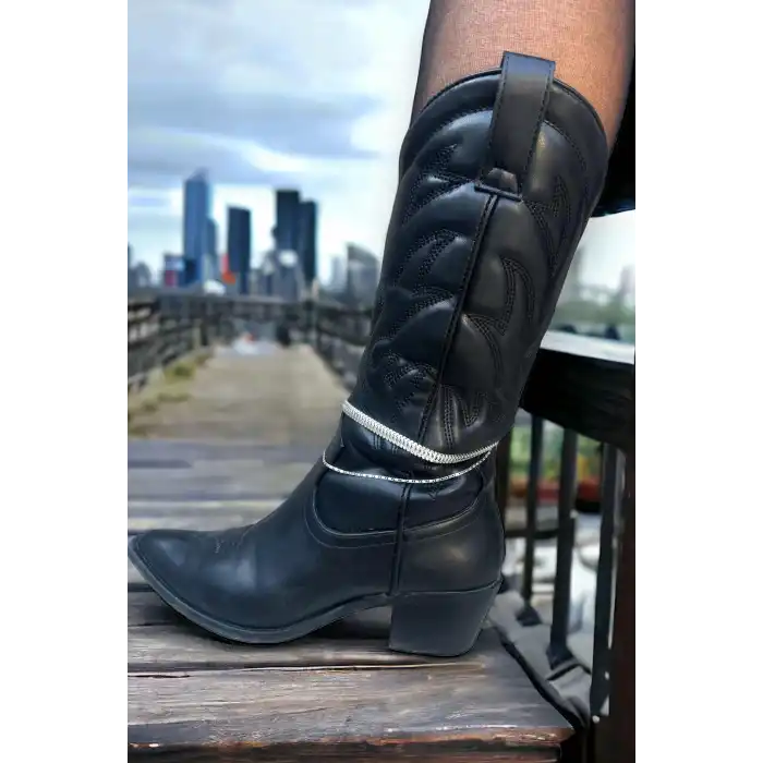 Gümüş Renk Zincirli Ayakkabı/Çizme Halhalı