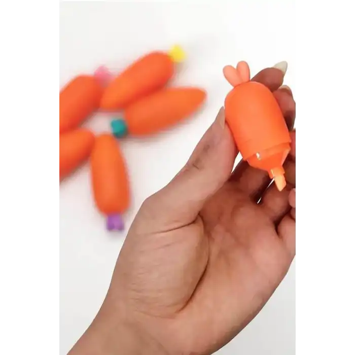 Havuç Figürlü 4lü Fosforlu Kalem Set