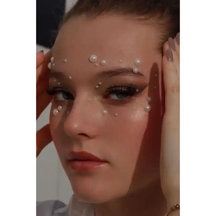 İncili Vücut, Saç Ve Yüz Taşı/ Yapışkanlı İncili Yüz Sticker