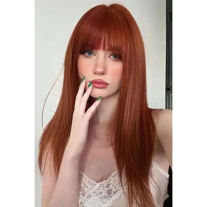 Isıya Dayanıklı Yarım Ay Saç Çıt Çıt / Düz / Bakır / 70Cm / 140Gr (13#)