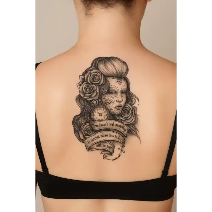 Kadın Figürlü Geçici Dövme Tattoo