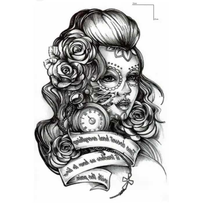 Kadın Figürlü Geçici Dövme Tattoo