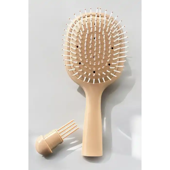 Kahve Renk Charm Takılabilen Saç Tarama Fırçası/ Tarak