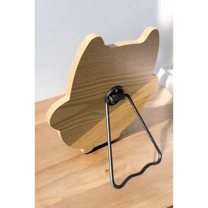 Kahve Renk Kedi Figürlü Masa Aynası