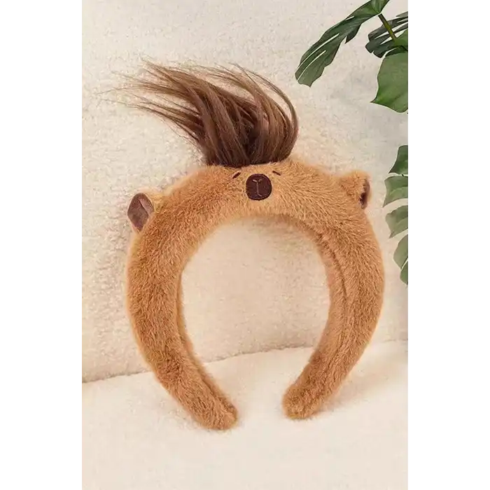 Kahverengi Ayı Figürlü Peluş Taç