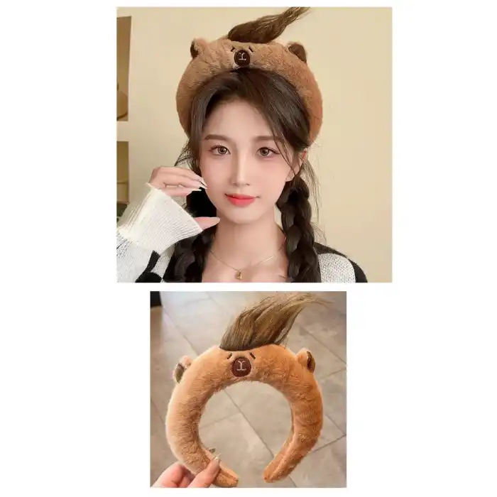 Kahverengi Ayı Figürlü Peluş Taç