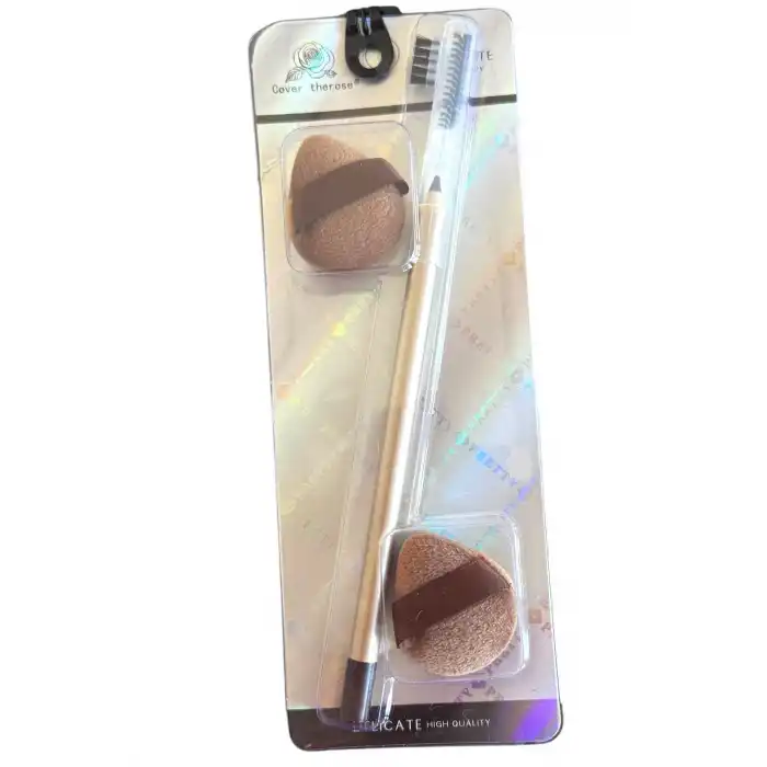 Kahverengi Göz kalemi Mini 2li Sünger Set