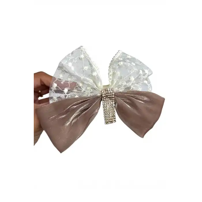 Kahverengi Kurdele Figürlü Taş Detaylı Otomat Toka