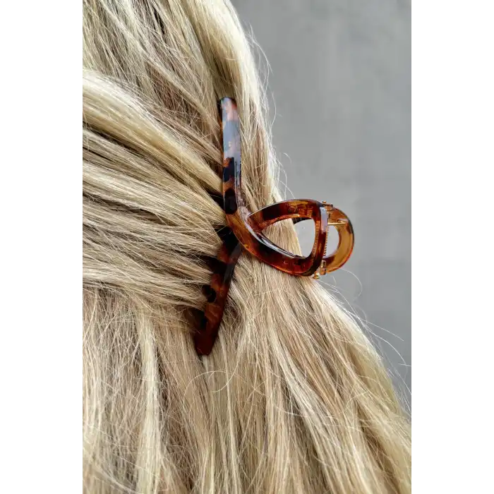 Kahverengi Leopar Desenli Mandal Toka