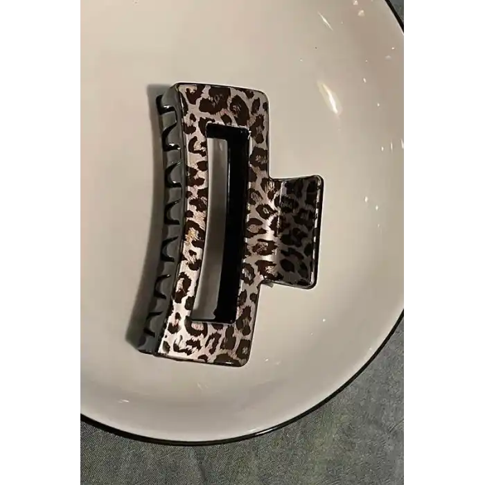 Kahverengi Leopar Desenli Mandal Toka