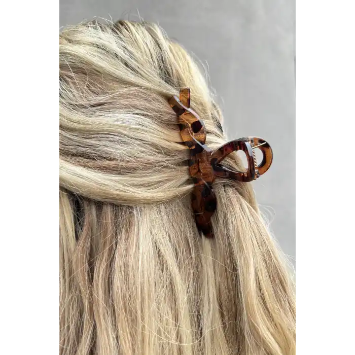 Kahverengi Leopar Desenli Mandal Toka