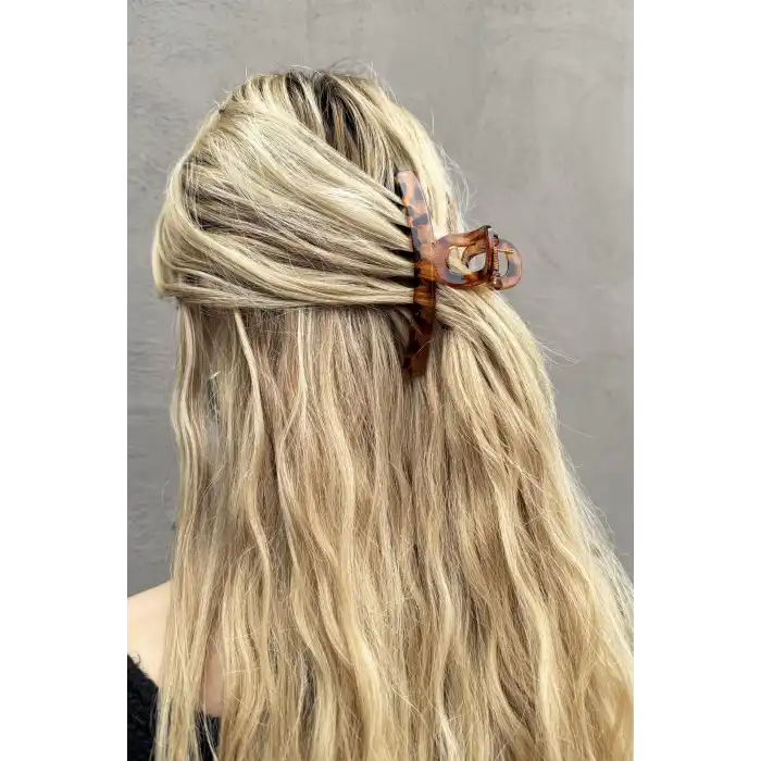 Kahverengi Leopar Desenli Mandal Toka