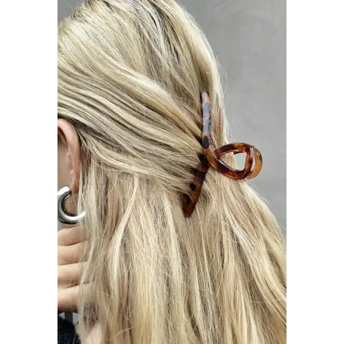 Kahverengi Leopar Desenli Mandal Toka