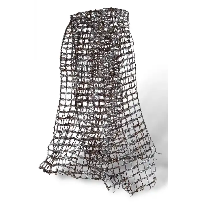 Kahverengi Örgü Detaylı Şal