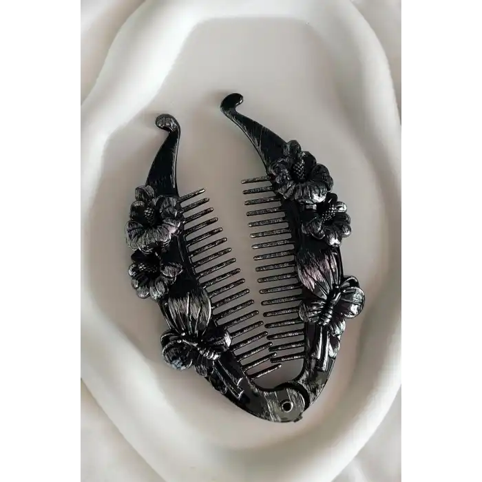 Karışık Renk Antik Desenli Çiçek Figürlü Muz Toka