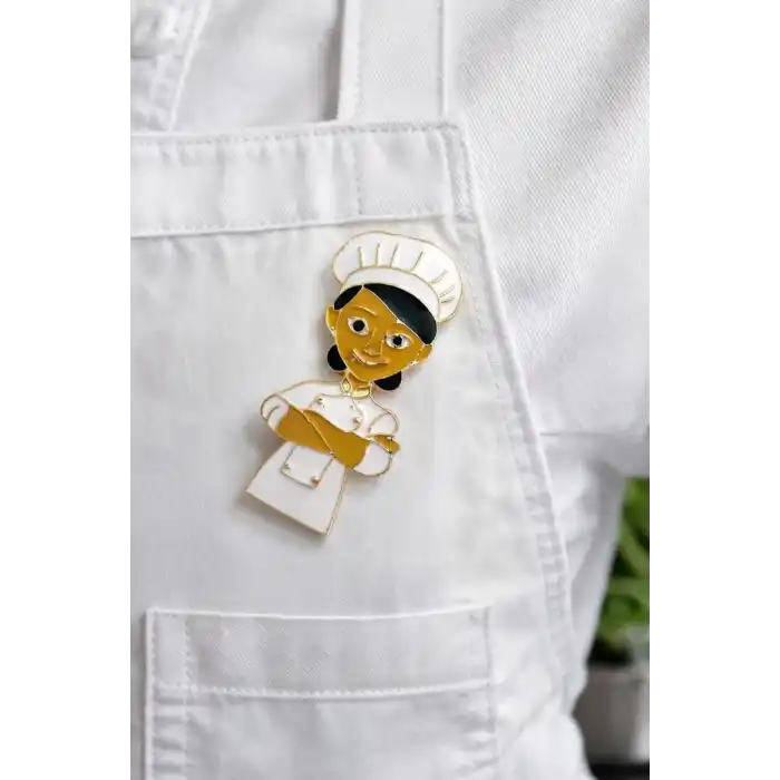 Karışık Renk Aşçı Figürlü Broş