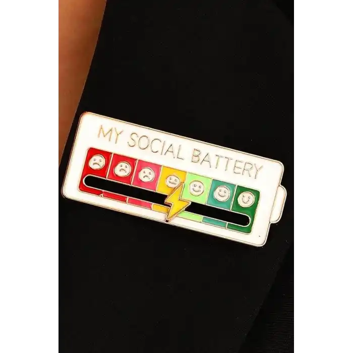 Karışık Renk Hareketli Rozet/Broş