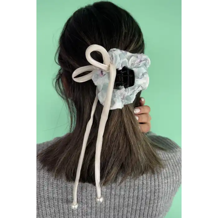 Karışık Renk İnci Detaylı Mandal/Simit Toka