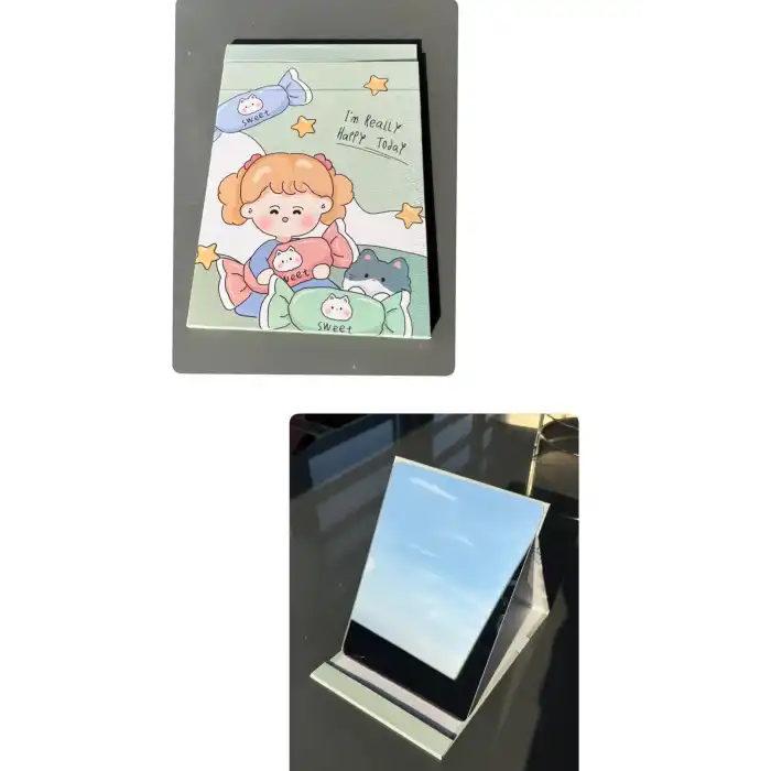 Karışık Renk Kız Figürlü Masa Aynası