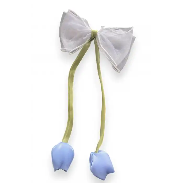 Karışık Renk Lale Figürlü Kurdele Otomat Toka