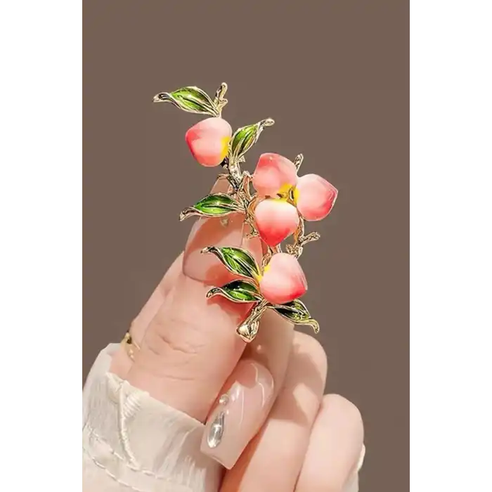 Karışık Renk Meyve Figürlü Broş