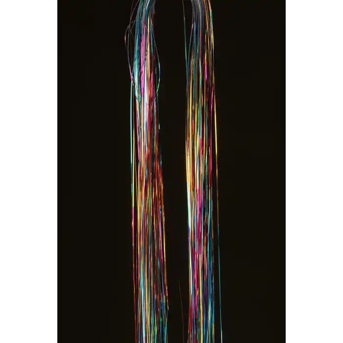 Karışık Renk Yan Postiş Hair Tinsel Shiny Hair (50 Cm)